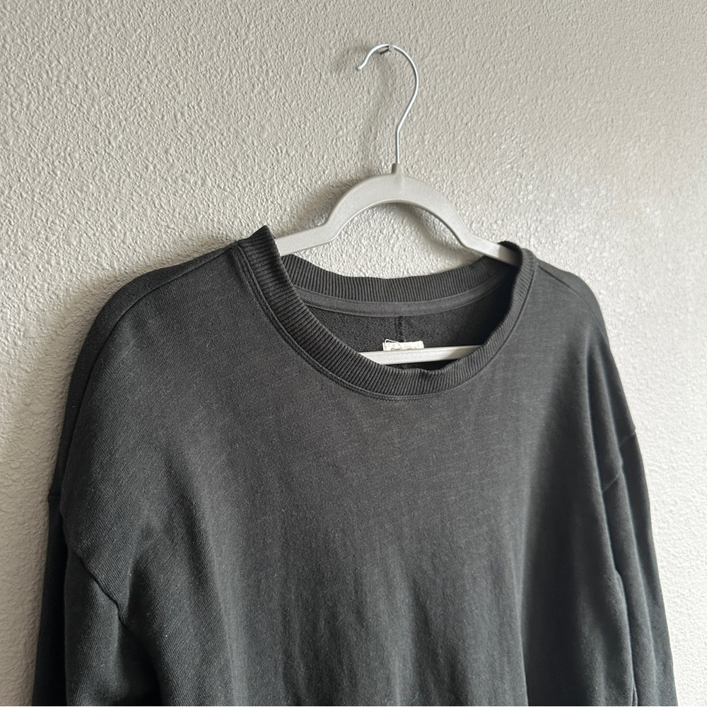 Pilcro Green Tunic Sweatshirt with Pleated Metallic Trim Medium - Picture 3 of 13